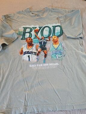 Charlotte 'BYOD' Short Sleeve Graphic Tee - Light Gray